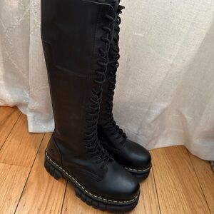 Dr.Martens Air Wair Knee High Audrick 201 Black Boots Knee high Platform Wo’s 8